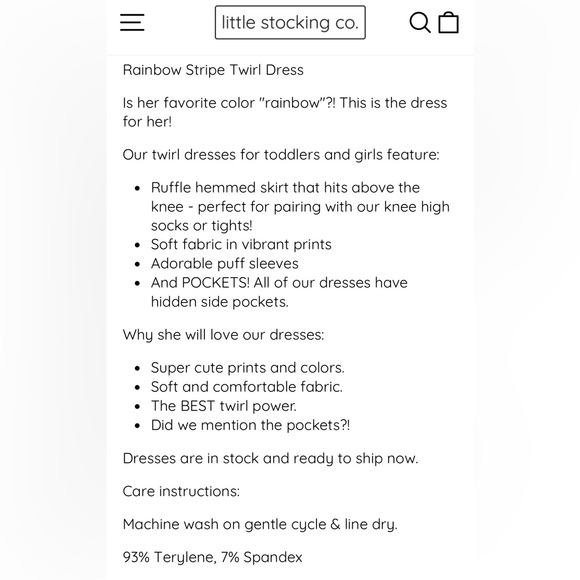 Little stocking co rainbow dress birthday size 6 EUC - Picture 9 of 9